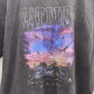 Eat Dust One One For the Road Black Digger Mens Size M Work Biker Streetwear